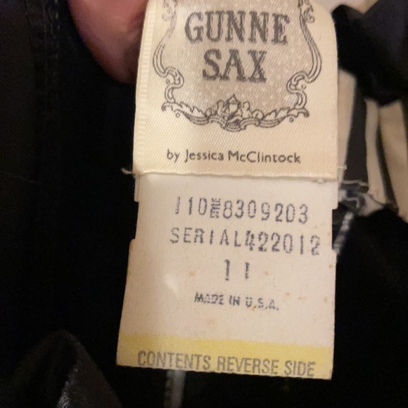 STUNNING Gunne Sax by Jessica McClintock Silky Stipe Ball Gown - Beetlejuice! - Picture 5 of 7